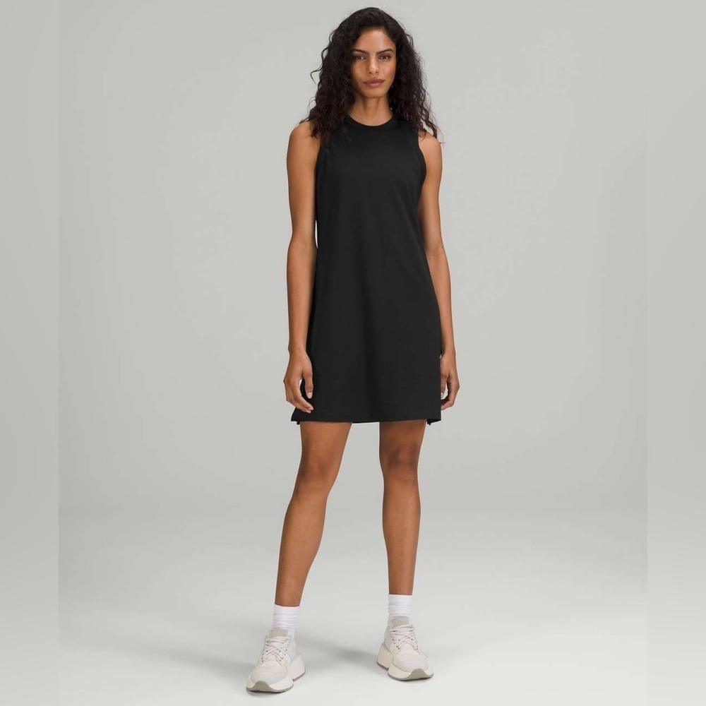 LULULEMON | cotton blend dress in dusty sage| size 6-8